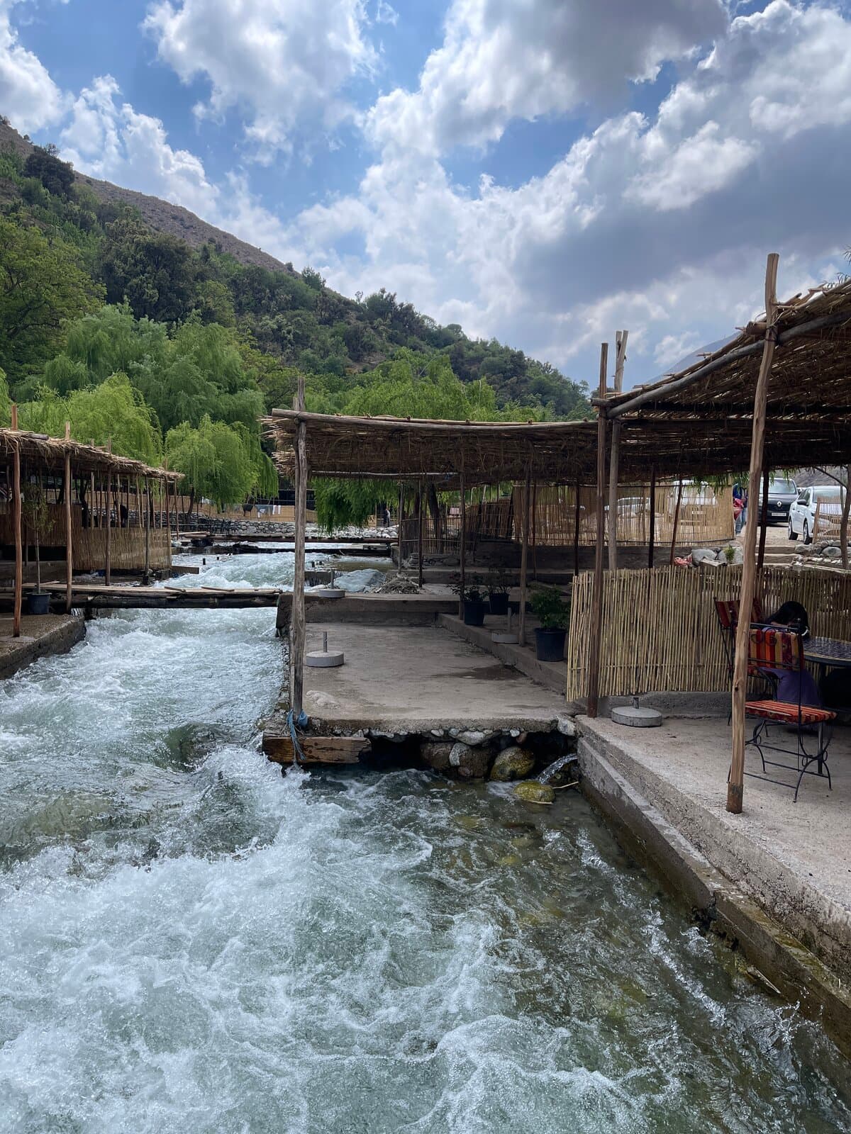 Riverside restaurant in Ourika